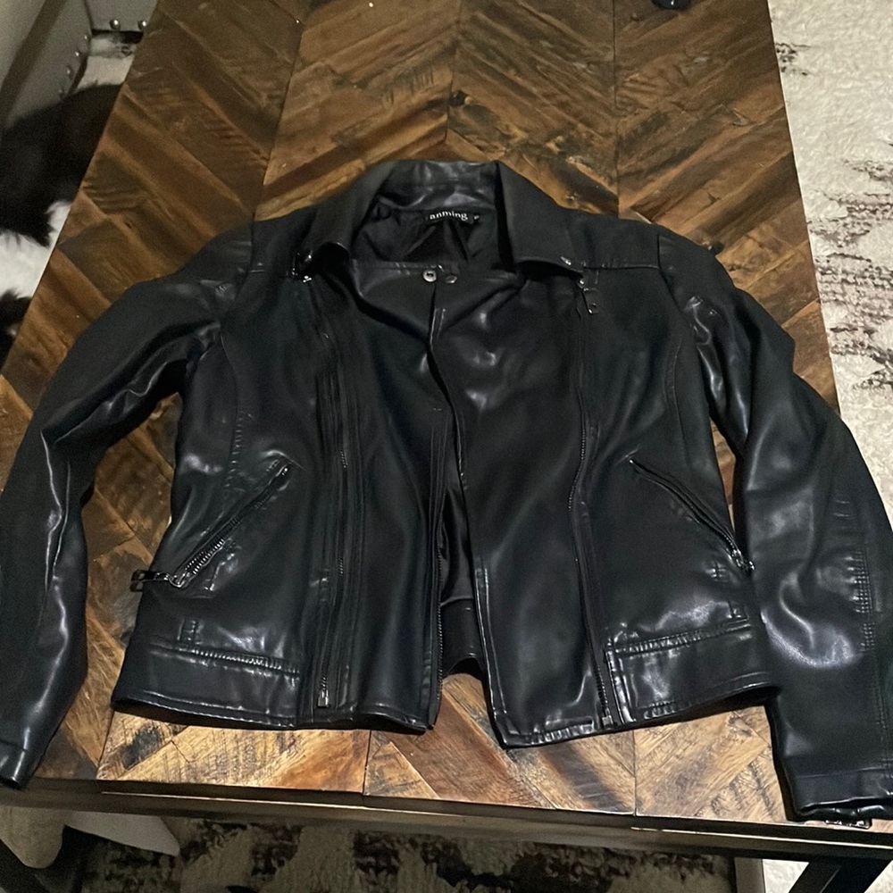 Women’s size small, fake leather jacket